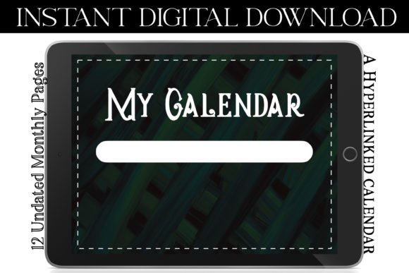 Gothic Green Digital Monthly Planner - Image 3