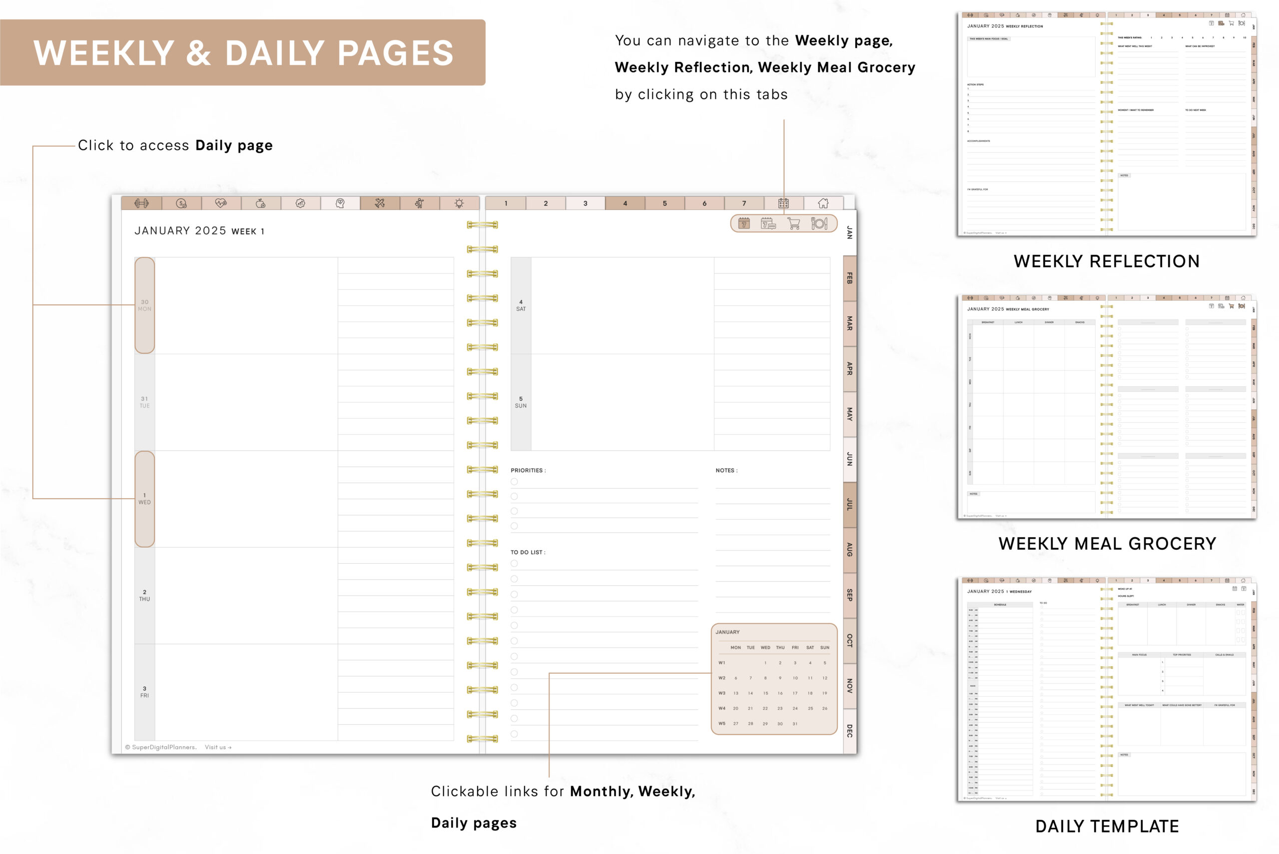 2025 Bundle Digital Planner, Goodnotes Planner - Image 7