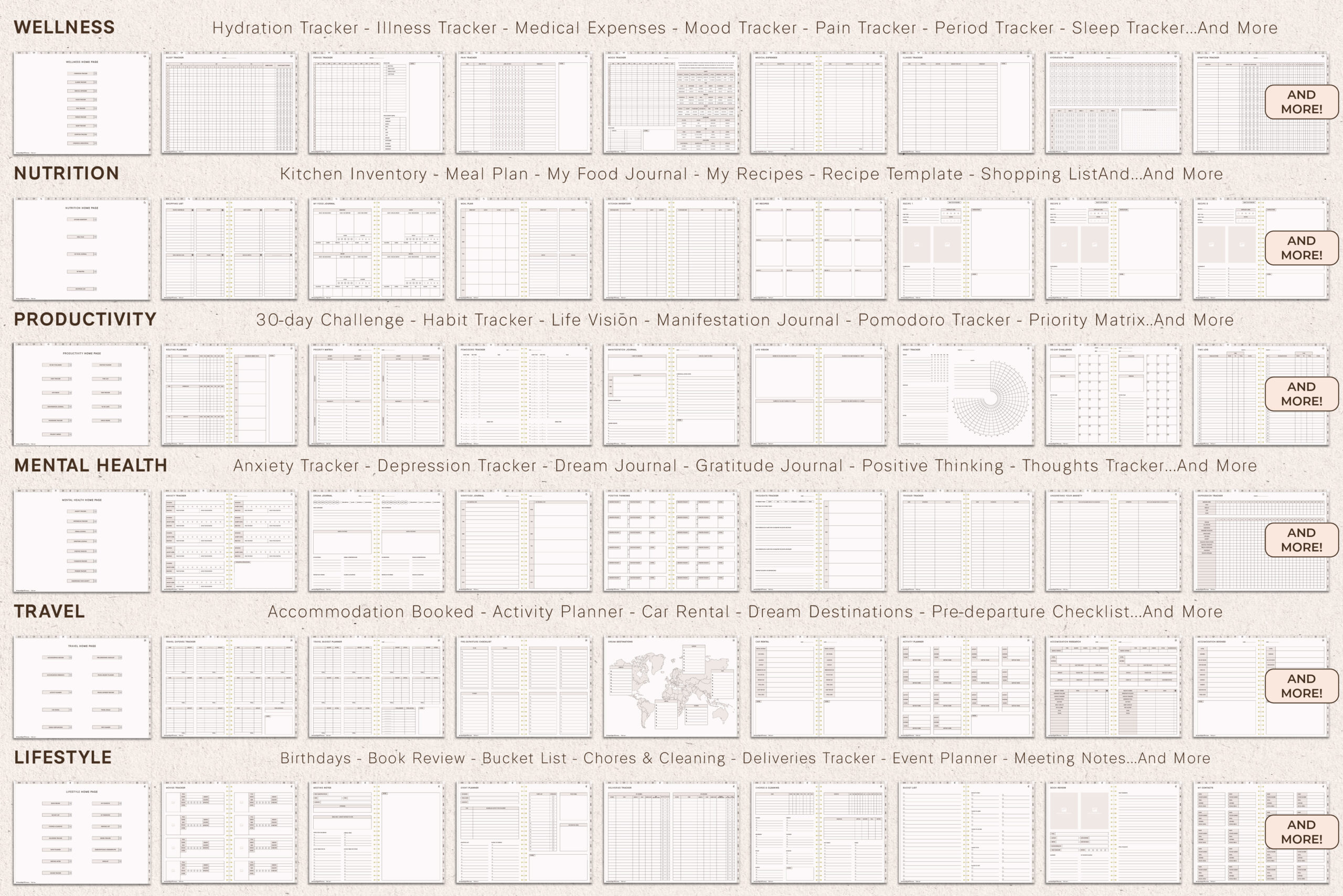 2025 Digital Planner - Monday and Sunday - Image 7