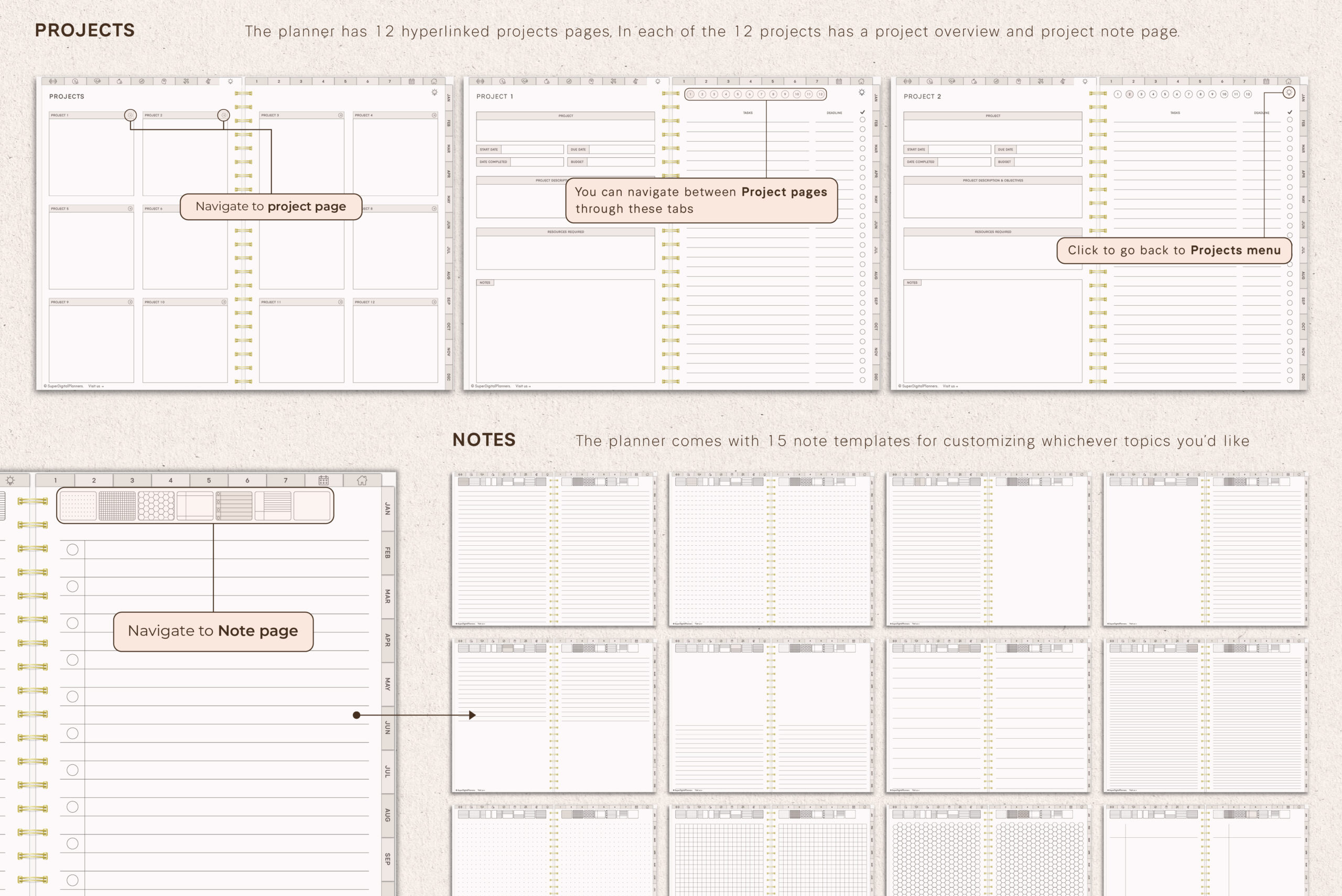 2025 Digital Planner - Monday and Sunday - Image 8
