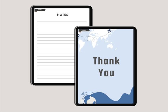 2025 Travel Digital Planner Canva, Fully Hyperlinked Digital Planner - Image 10