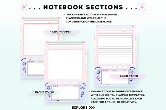 Digital Notebook Hyperlinked Goodnotes, Student Notebook - Image 7