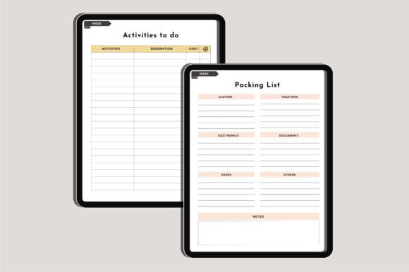 2025 Travel Digital Planner Canva, Fully Hyperlinked Digital Planner - Image 8